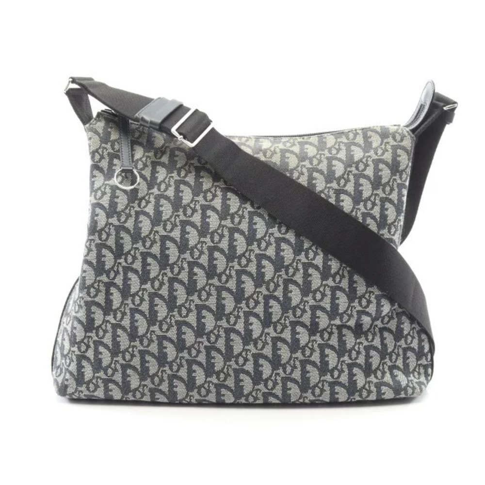 Dior Canvas Christian Black  Blue Shoulder Navy Bag Trotter - Picture 2 of 9
